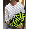 Simple Men's Sports Quick-drying Long-sleeved T-shirt 3D Printing New Sports Men's Autumn Casual Round Neck Men's Clothing Tops