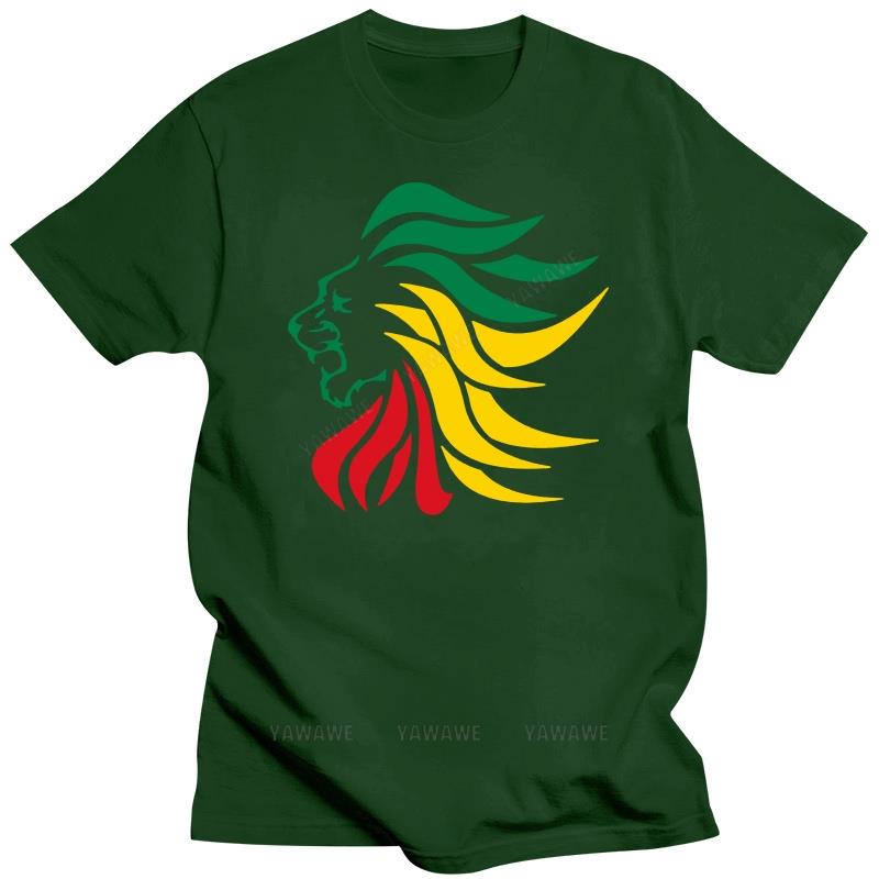 Herren Rundhals T-Shirt Mode Baumwolle Oversized Marken T-Shirt Schwarz Neues Herren T-Shirt Rasta Löwe Rastafari Jamaika Judah Euro Größe