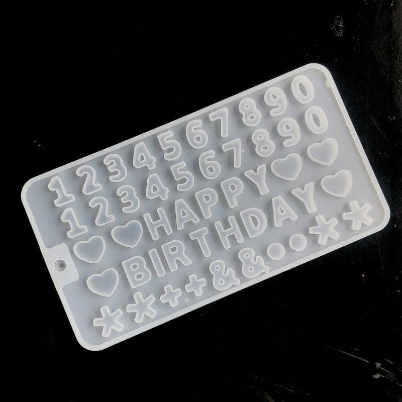 Transparent Silicone Mould Dried Flower Resin Decorative Craft DIY Letter and Number Mold Epoxy Resin Molds for Jewelry