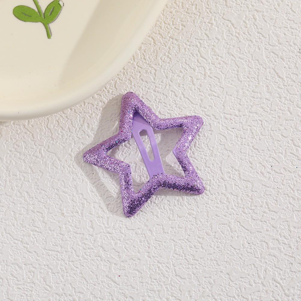 Children's Candy Color Star Hair Clips - Small Size BB Bangs Accessories