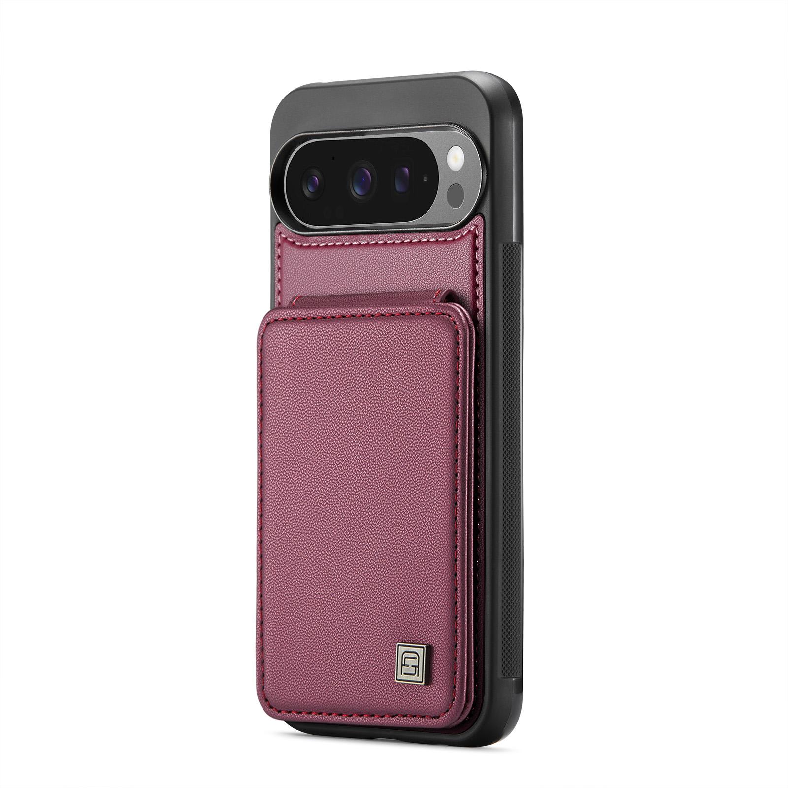 

Для Google Pixel 8/Pixel 8 Pro/Pixel 9/Pixel 9 Pro/Pixel 9 Pro XL. Чехол для телефона из искусственной кожи премиум-класса с функцией удержания карт Google Pixel 8 Pro красный