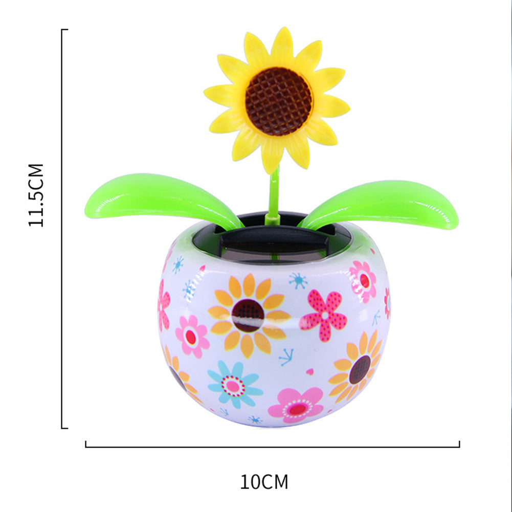 Cute Car Accessorie Auto Swing Solar Sunflower Pendant Auto Car Decoration Ornaments Birthday Gift Car Home Decoraction