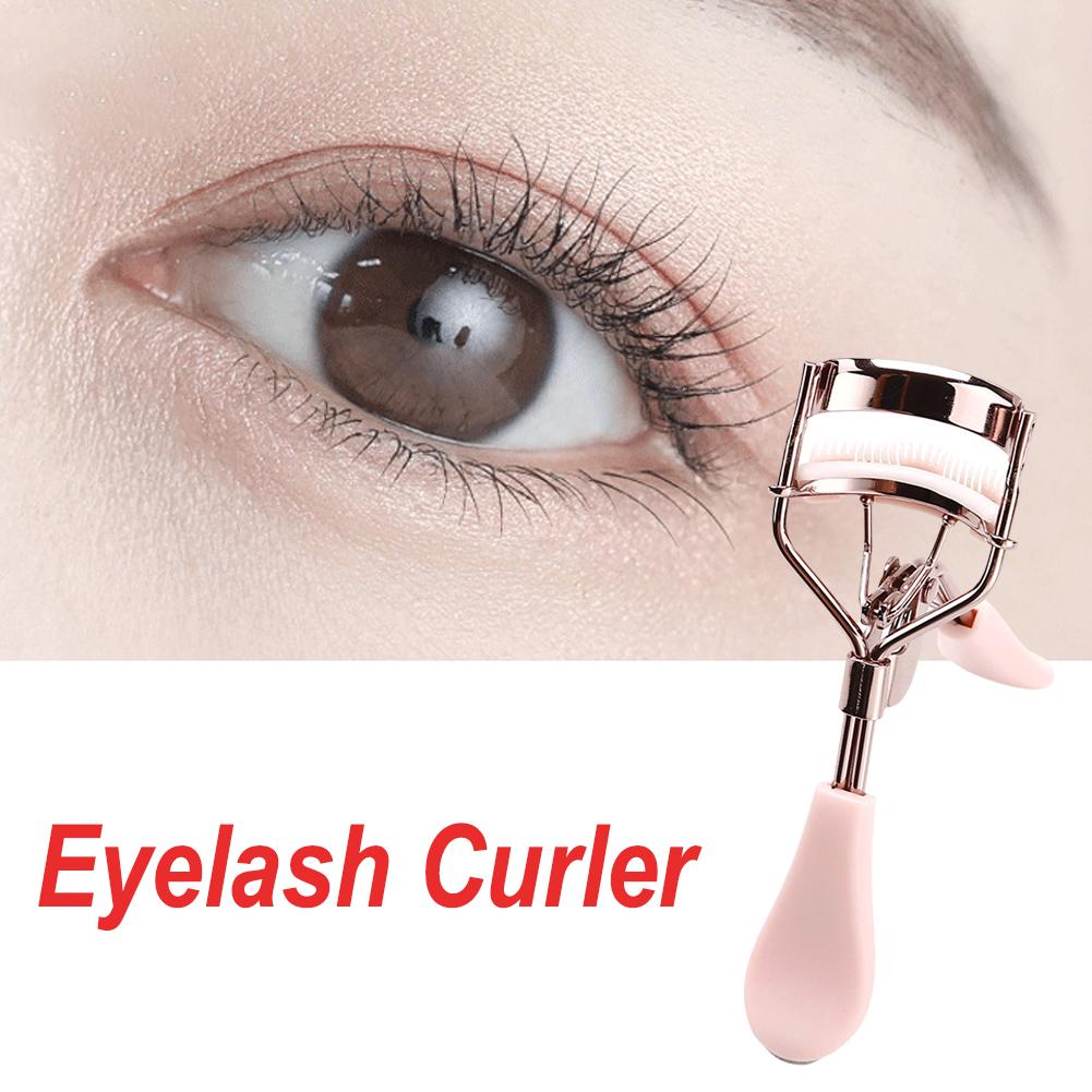 Curved Handle Eyelash Curler Tweezers Gentle On Lashes Long-Lasting Curling Cosmetic Tool for Eye Makeup