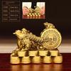 Copper Animal Golden Toad Pulling Wealth Three-legged Toad Ornament Home Office Decor