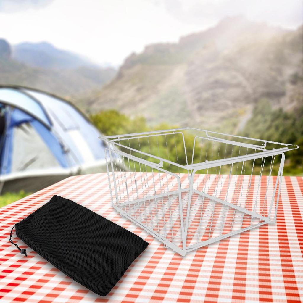 Camping Table Basket Organization Portable Compact Accessories for Storage Bin