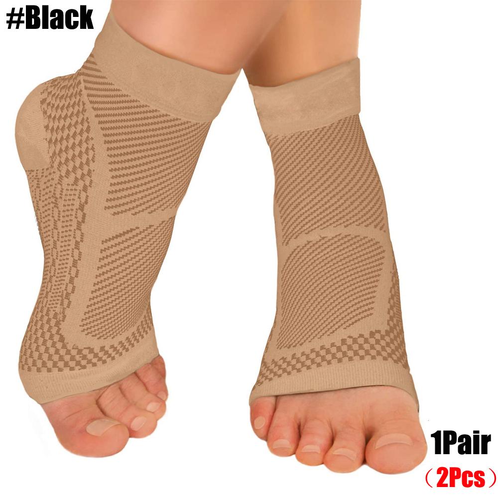 1Pair Sports Ankle Brace Compression Sleeve Plantar Fasciitis Sock For Achilles Tendonitis,Joint Pain,Reduces Swelling,Heel Pain