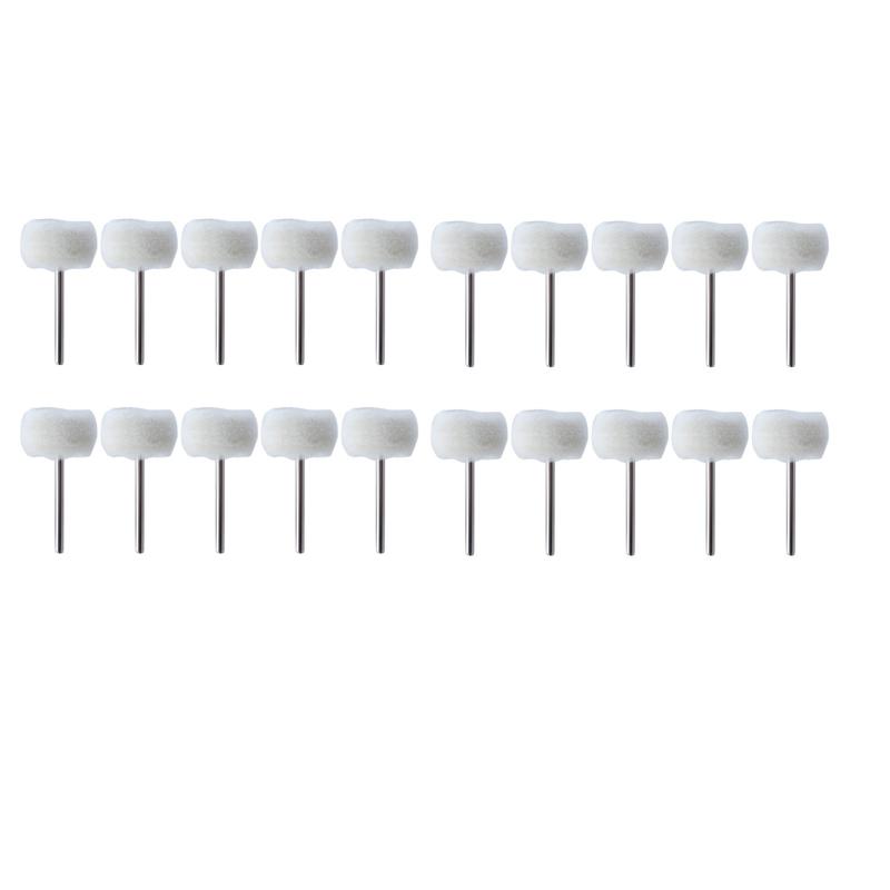 50Pcs Mini Grinding Sanding Head Abrasive Disc Felt 3mm Shank Buffing Wheel for Metal Polish Brush Drill Rotary Tool Accessories
