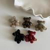 Cute Bear Hair Side Clip Women Girls Sweet Korean Fashion Bangs Hairpin Acrylic Hair Edge Clip Accessories Barrettes Headwear