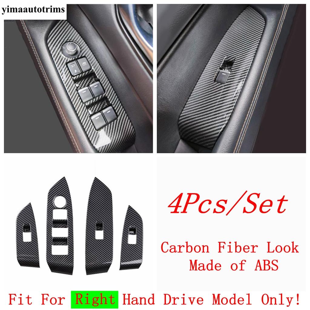 For Mazda CX-5 CX5 2017 - 2024 Car Inner Door Armrest Window Glass Lift Switch Button Panel Cover Trim ABS Interior Accessories