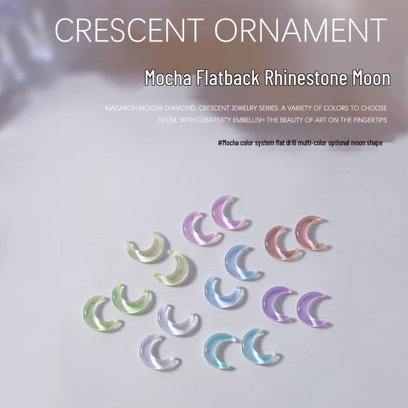 

Sailor Moon Mocha Macaron Nail Art Diamonds, 10pcs Flat Bottom