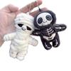 Halloween Mummy Ghost Skeleton Plush Keychain Ornament