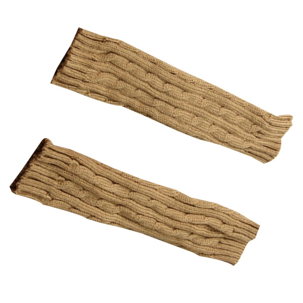 1 Pair Hot Winter Autumn Knit Arm Warmer Women Girls Long Winter Mittens Wrist Warmer Female Gloves