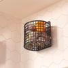 Wall-Mounted Kitchen Storage Basket for Spices, Scallions, Ginger, and Garlic - Punch-hole Design
