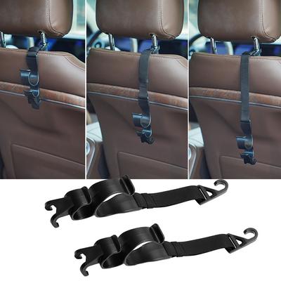 2pcs Car Back Seat Hook Multi-function Rear Seat Headrest Hanging Hook Umbrella Holder Seat Back Storage Interior Organizer