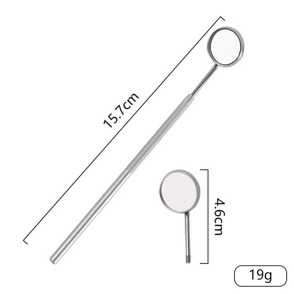 Tandlaboratorium Munsspegel Reflektor Odontoskop Multifunktionell Kontroll av Munnen Avtagbart Handtag i Rostfritt Stål 8 Färger