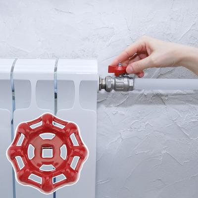 Faucet Round Wheel Handle Water Spigot Replacement Red Easy Open Close Wheel Handle Hose Bib Water Spigot for Kitchen