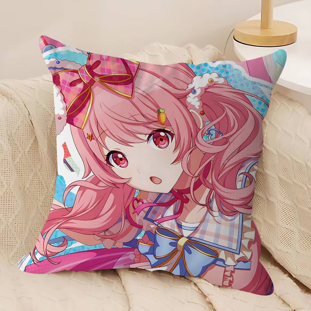 A-Airi Momoi Cartoon Cushion Cover Car Throw Pillow Case For Sofa Car Christmas Gift 40x40cm 45x45cm