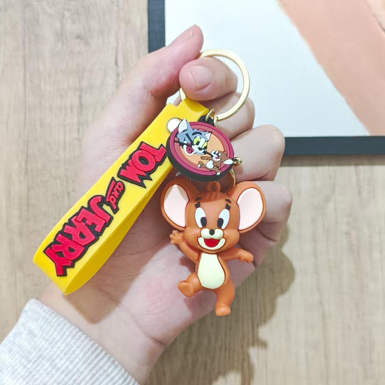 

Silicone Keychain with Cartoon Character Pendant and Flexible Strap for Keys Bags Accessories Durable and Lightweight Design One Size