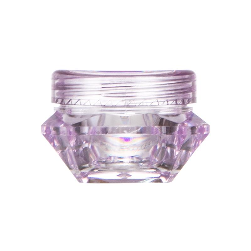 3G/5G Diamond Plastic Cream Jar - Small, Travel-Size Empty Containers for Eye & Face Creams