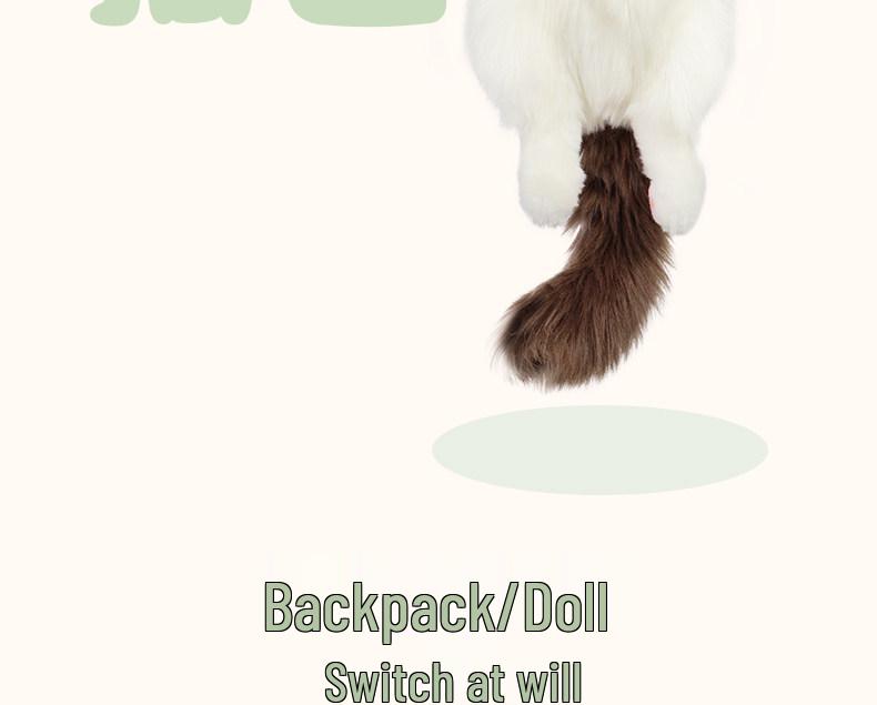 Plush Cat Backpack - Bionic Kitten Doll Toy Gift for Girls' Birthdays