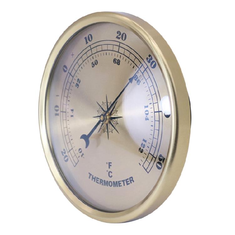 Gold Frame Gold Literal Diameter 90mm Thermometer for Home Office Decorations