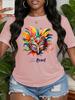 Womens Carnival Short Sleeved Top Viva Brazil Feather Mask Printed Round Neck Tshirt Summer Womens Essential Casual Top