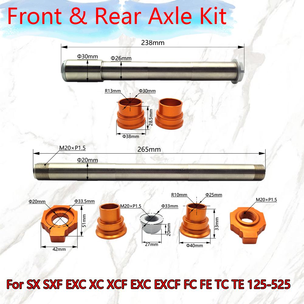 Para Motocicleta KTM Espaçador de Eixo Dianteiro Traseiro Bucha Bloco do Eixo EXC EXCF SX SXF XC XCF HUS QVARNA FC FE TC TE 125 250 350 450 500