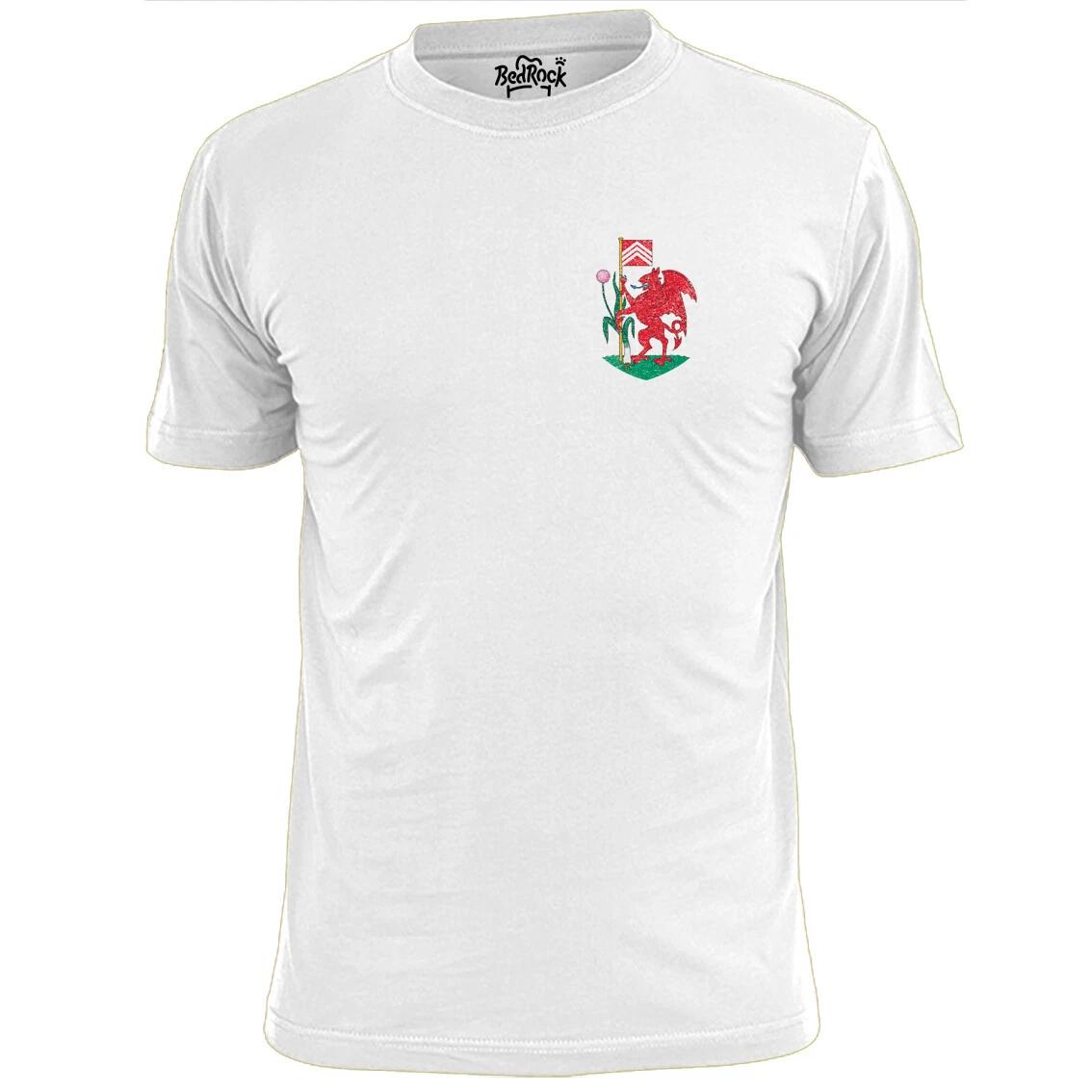Mens Cardiff Pocket Shield T shirt Wales Football Rugby 2XL