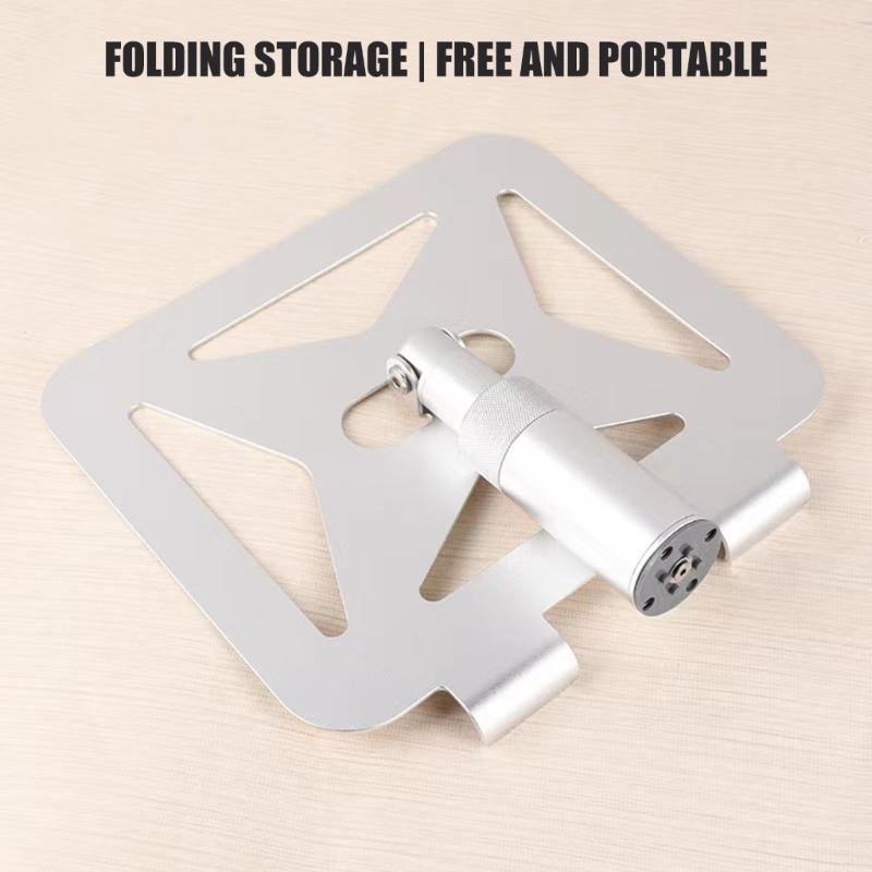 Portable Foldable Tablets Holder Aluminum Alloy with Height Adjustment and Full Rotations for Easy Travel Storage and Stability