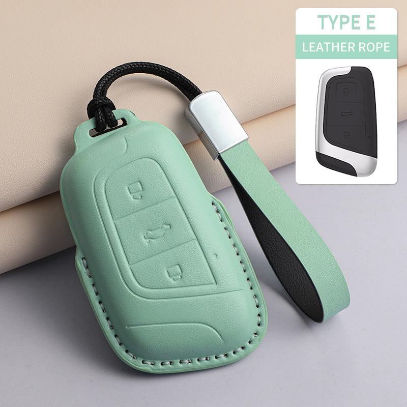 For Chery Tiggo 5 7 8 Tiggo 8 3x Arrizo 5 6 Pro Gx 5x EQ7 Jaecoo J7 7 J8 Omoda 5 C5 PU Car Keychain Shell Holder Car Accessories