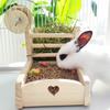 2in1 Wood Feeder Feeding Rack for Rabbit Small Animal Hamster Food Container Cage Feeding Accessories Pet Essential