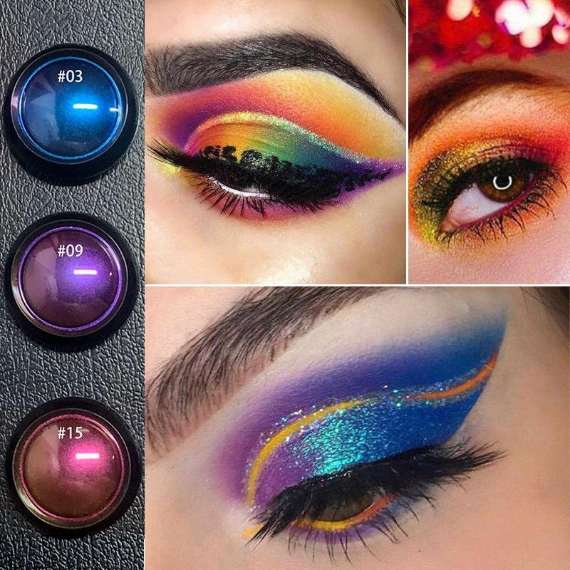 Chameleon Pearlescent Eyeshadow Powder - Single Color, Glitter Finish