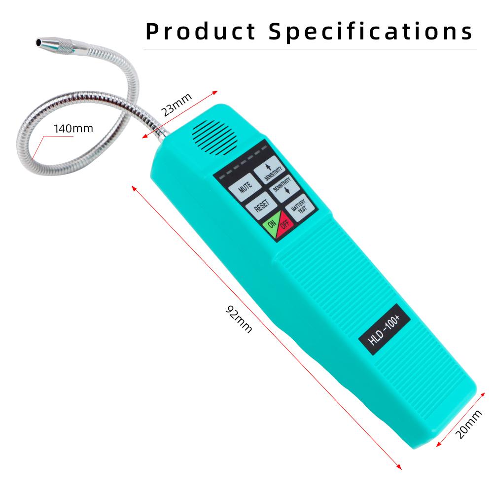 Smart Halogen Leak Detector Freon Gas Leak Detector HLD-100+ Gas Analyzer Refrigerant Leakage Tester for R410A R134A HVAC Test