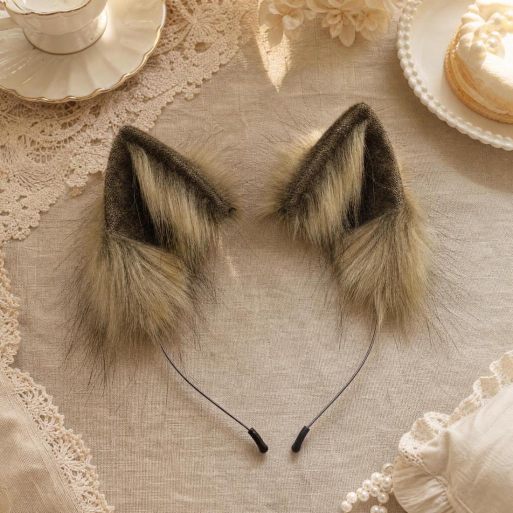 Faux Animal Ears Headband Soft Hair Accessory Fashionable for Themed Events