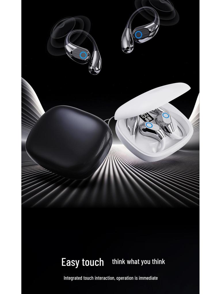 OWS Bone Conduction Bluetooth Headphones: Wireless In-Ear Sports with Long Battery Life and Digital Display