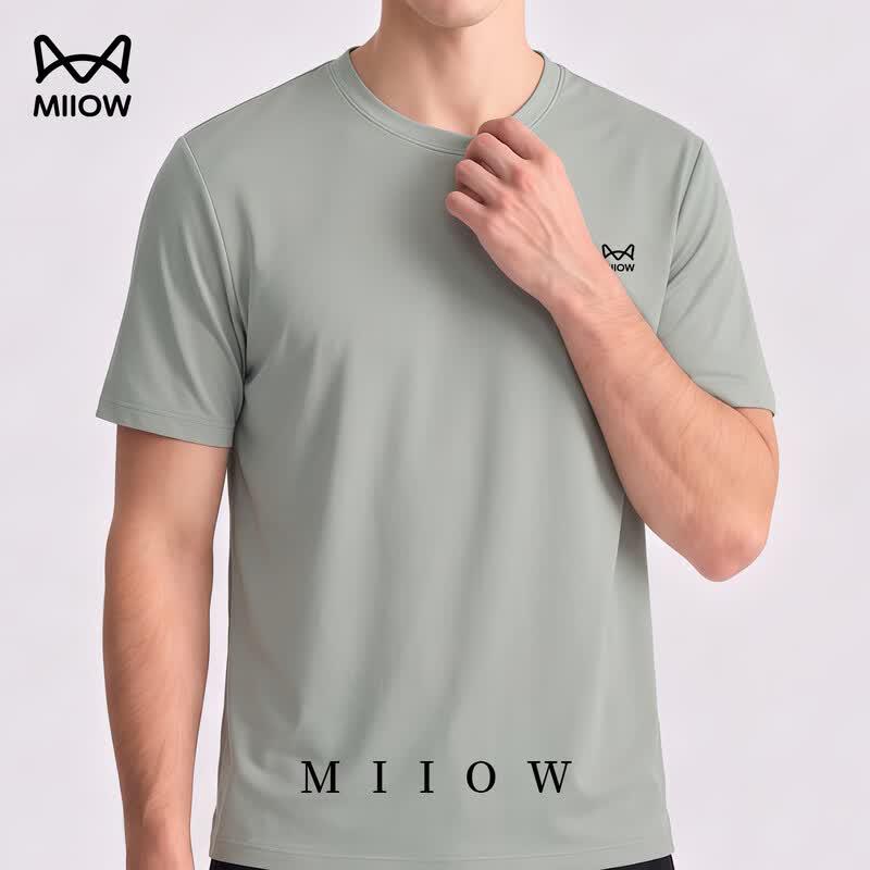 Мужская спортивная футболка MiiOW из ледяного шелка, быстросохнущая XL светло-зеленый