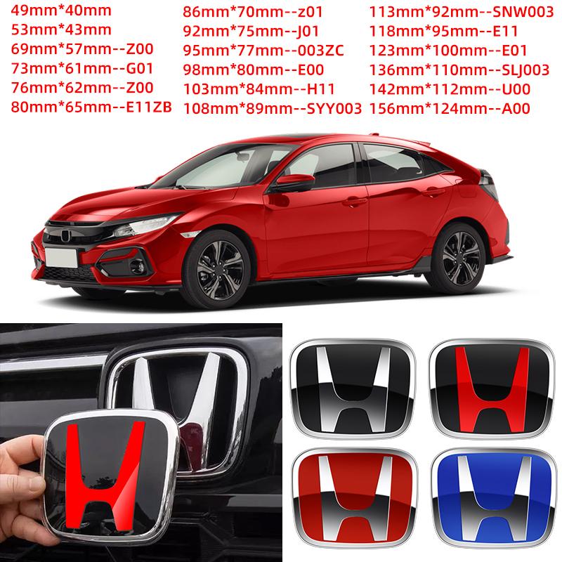 1pcs Car Front Head Hood Bonnet Emblem Rear Tail Bumper Logo For Honda Civic Fit Jazz Accord CRV HRV City Odyssey Accessories