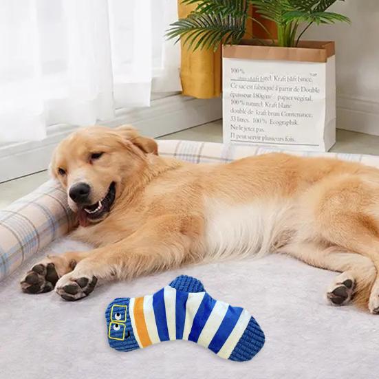 Plys Sok Hundelegetøj Interaktivt Velour Knirkende Hundetyggelegetøj Madskjuler Snusetøj Sikkert for Hvalpetænder Kedsomhedsafhjælpning