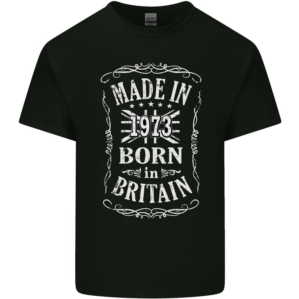 Born In Britain 53rd Birthday Made 1973 Unisexs Cotton TShirt Tee Top S