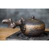 220ml Ceramic Tea Pot with Side Handle Japanese Style Coarse Pottery Kung Fu Tea Set