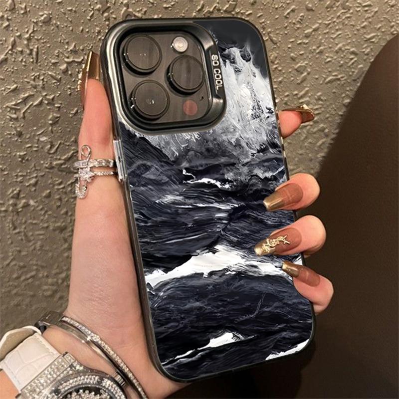 

Черный стиль градиент акварельный гальванический IMD чехол для Redmi Note 13 12 11 10 Pro Plus 12S 11S Redmi 12 13C задняя крышка Redmi Note 13 Pro 4G