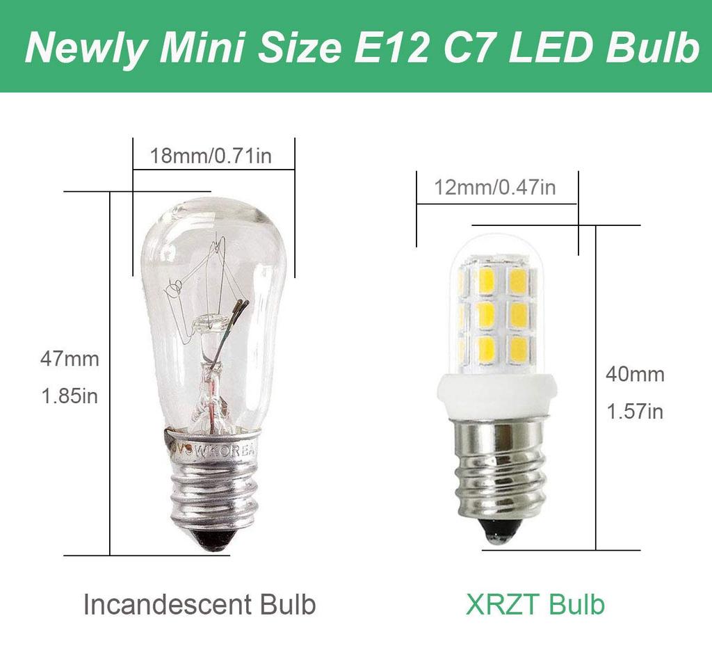 LED E12 Klar Typ Miniaturglühbirne, Tageslichtweiß (2W), Innenbereich, 200lm, Kleine runde Glühbirnenform, 5er-Pack