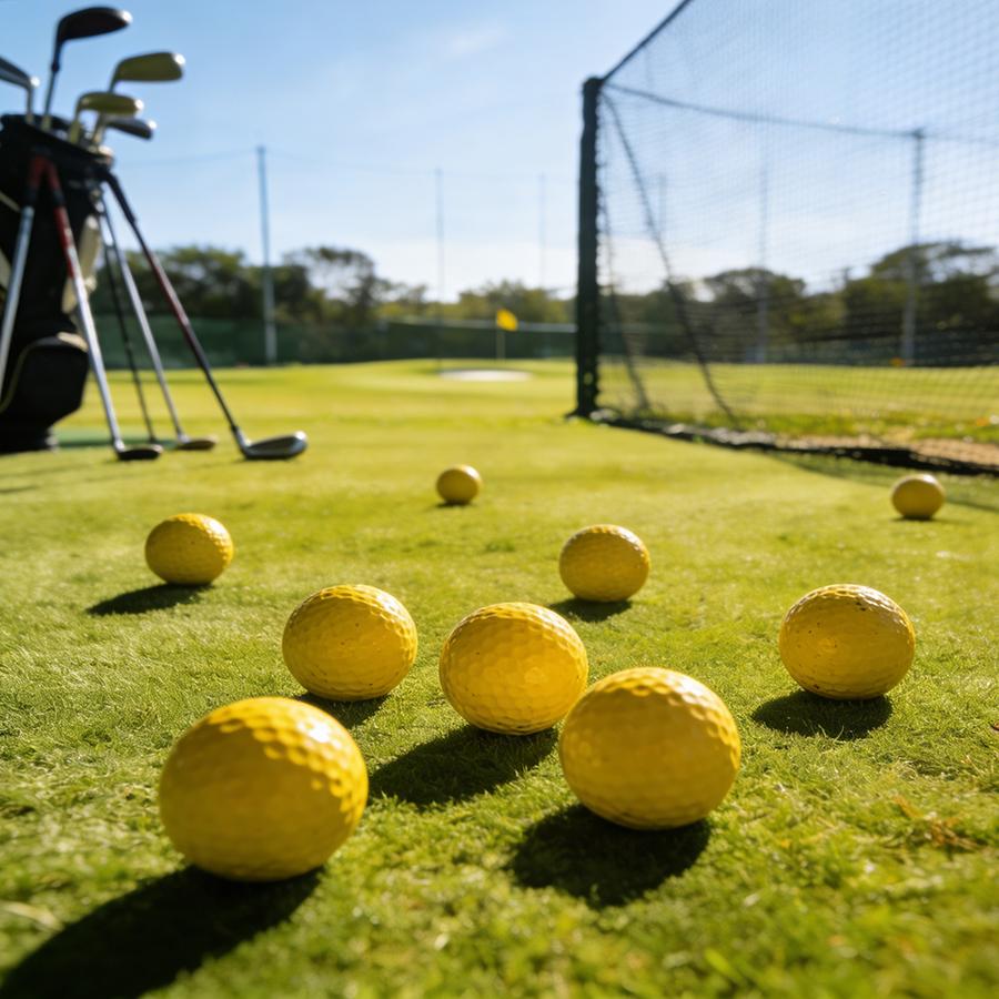 10pcs Yellow PU Soft Golf Practice Balls – High Visibility PU Foam Training Balls for Backyard, Driving Range & Indoor Use