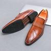 Elegant Men's Formal Shoes Pointed Toe Luxury Man Dress Shoes Slip-on Leather Business Wear Shoes Men Zapatos De Vestir Hombre