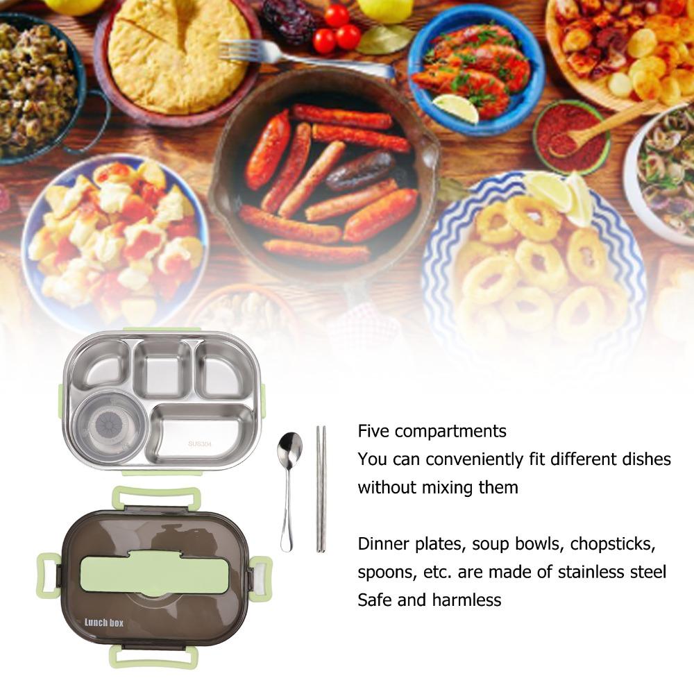 304 Stainless Steel Lunch Storage Container 2000ml Food Container Thermal Lunch Box  For Travel