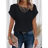 Lace Patchwork Short Sleeve T-shirt