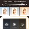 LED Foldable Travel Makeup Mirror 5x7 Inches 3 Colors Light Modes USB Rechargeable Touch Screen Portable Tabletop Cosmetic Mirr