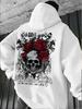 Marca di moda uomo Autunno/Inverno - Stile Hip-Hop Americano - Felpa con cappuccio a maniche lunghe con stampa teschio
