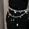 Beach Vacation Shell Waist Chain Layered Tassel Pearl Waist Decoration  Waist Belt Body Chain Female Clothing Accessories