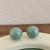 French Romantic Green Flower  Asymmetric Tassel Drop Earrings New Design Jewelry for Women's or Girl’s Sweet Ear Accessories